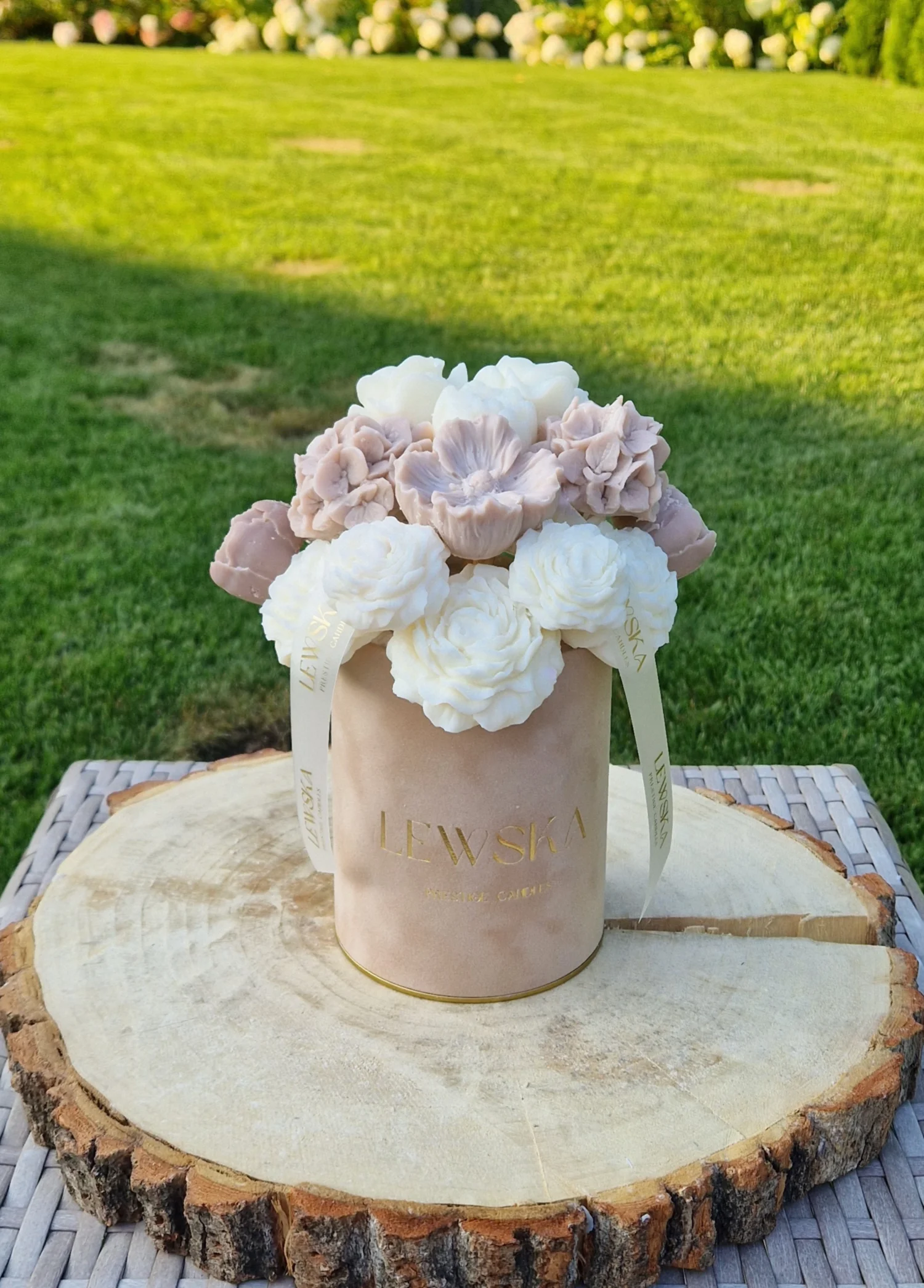 Flowerbox  M beżowy 