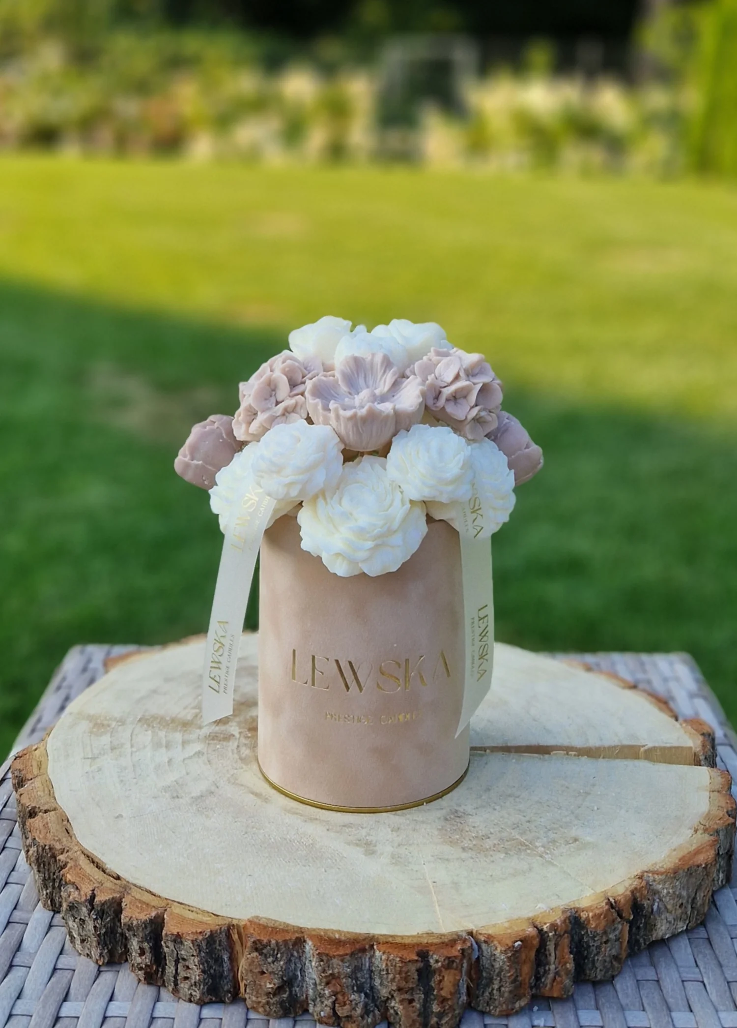 Flowerbox  M beżowy 