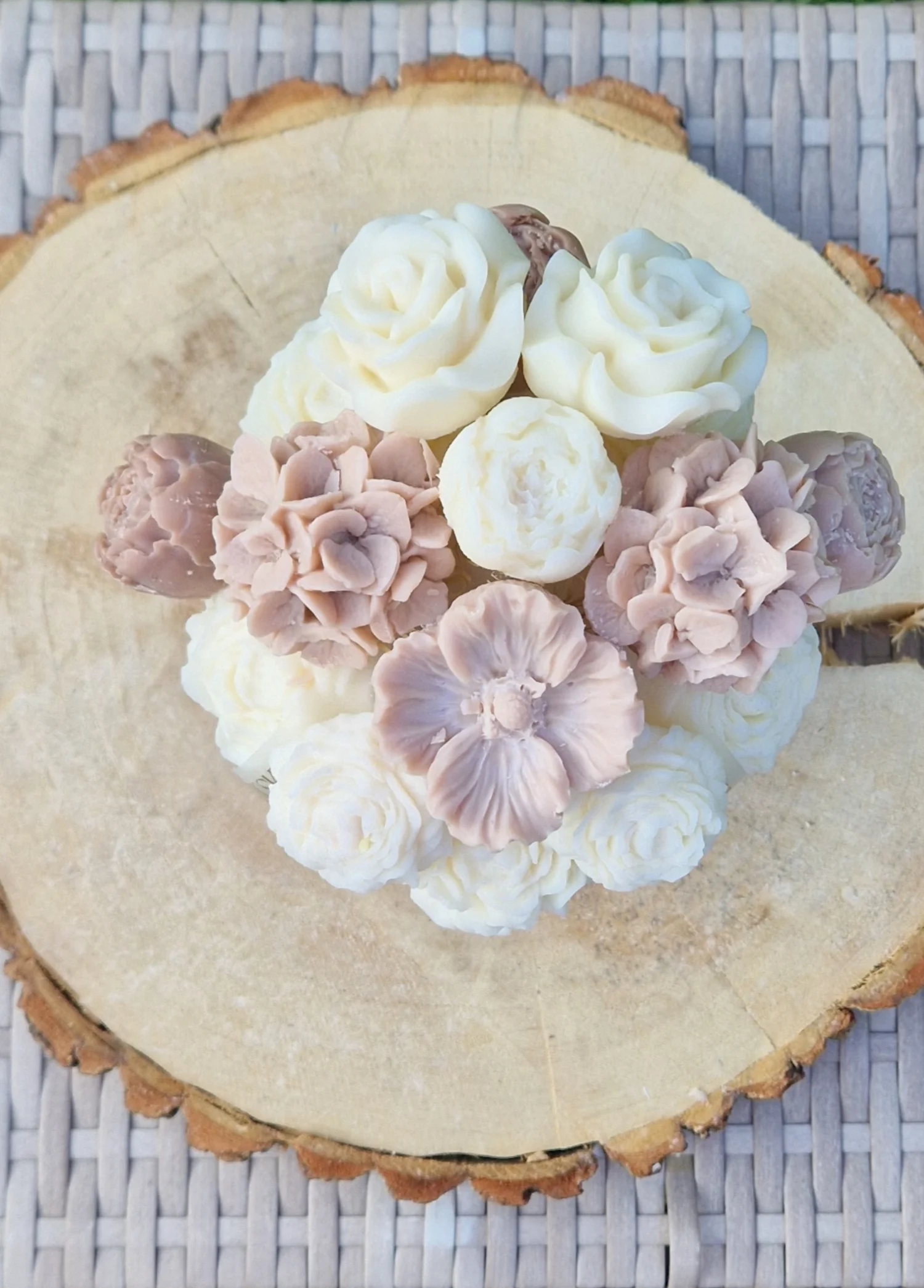 Flowerbox  M beżowy 