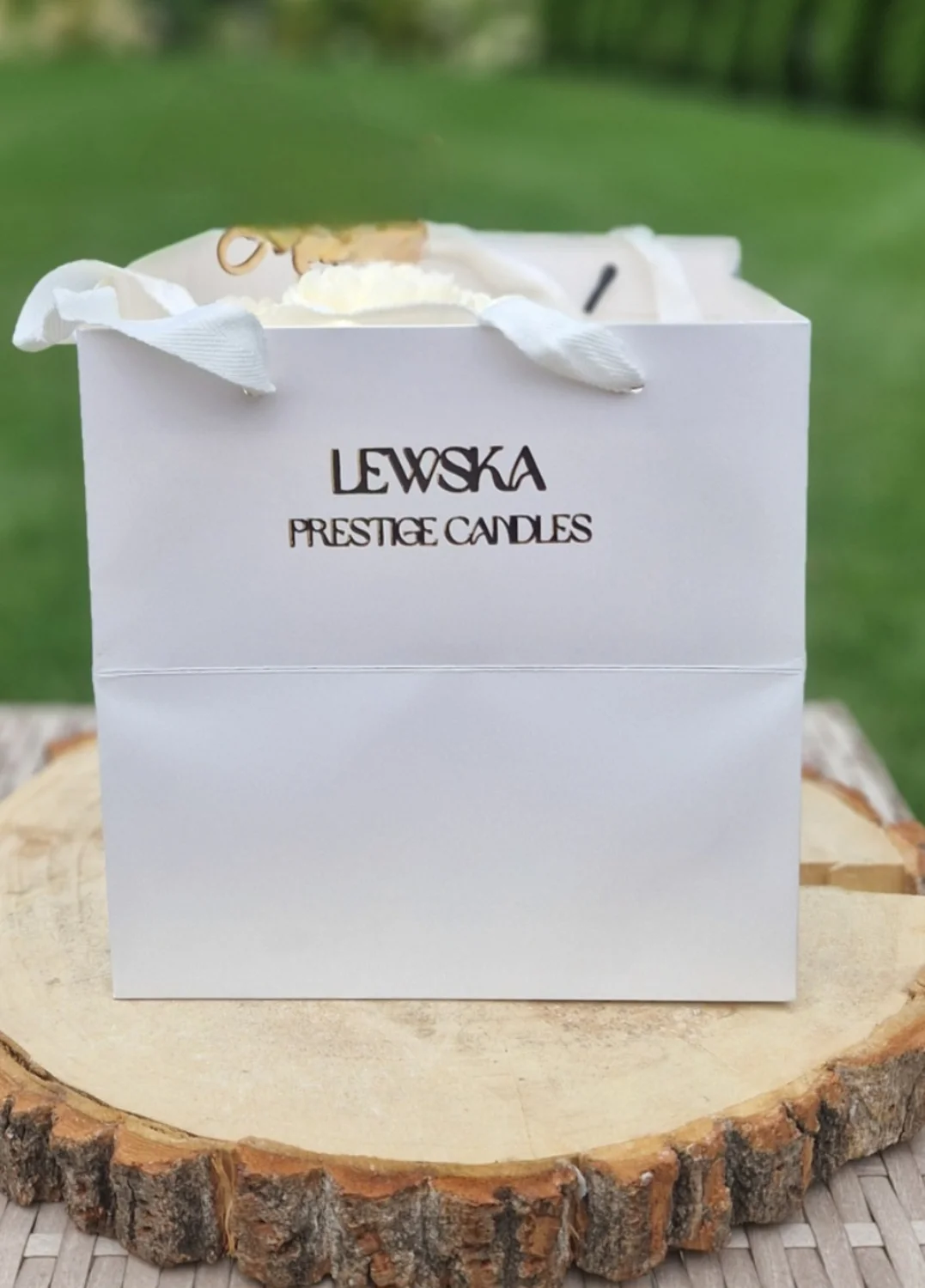 Flowerbox  sojowy  Ślubny  M beżowy