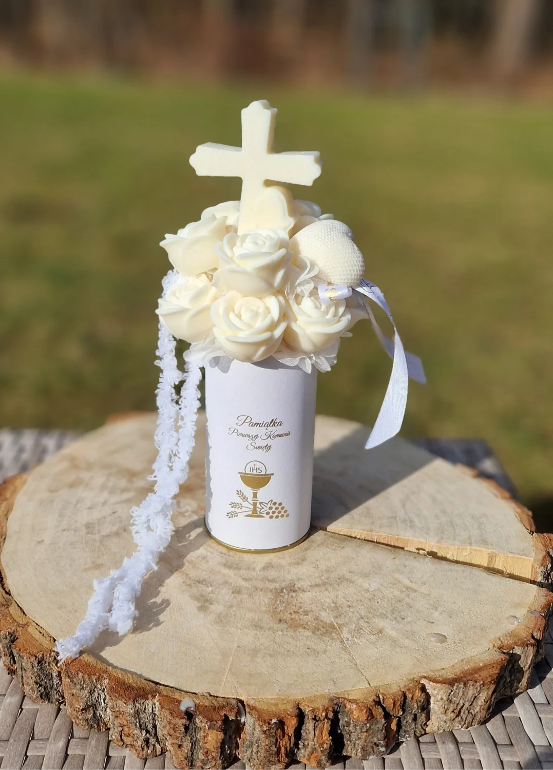 Flowerbox S Komunia Święta Krzyżyk