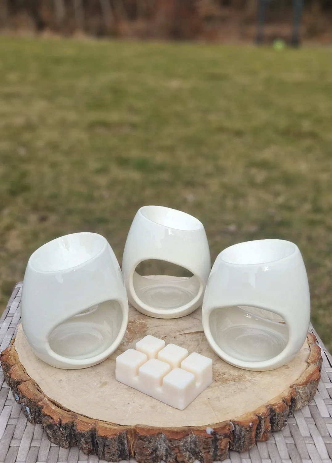 Kominek ceramiczny złamana biel