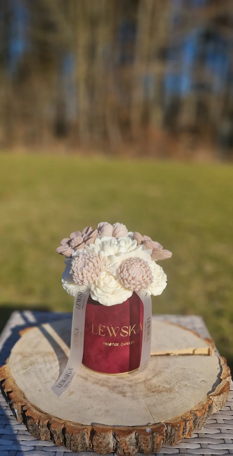 Flowerbox  M bordowy