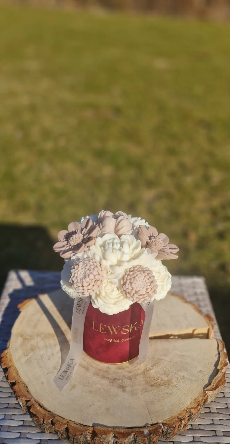 Flowerbox  M bordowy