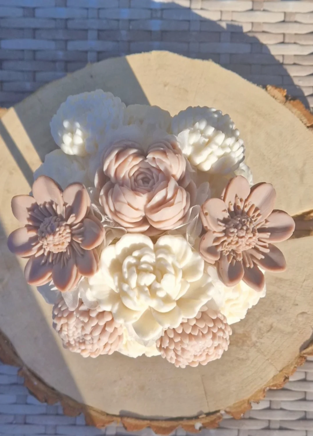 Flowerbox  M bordowy