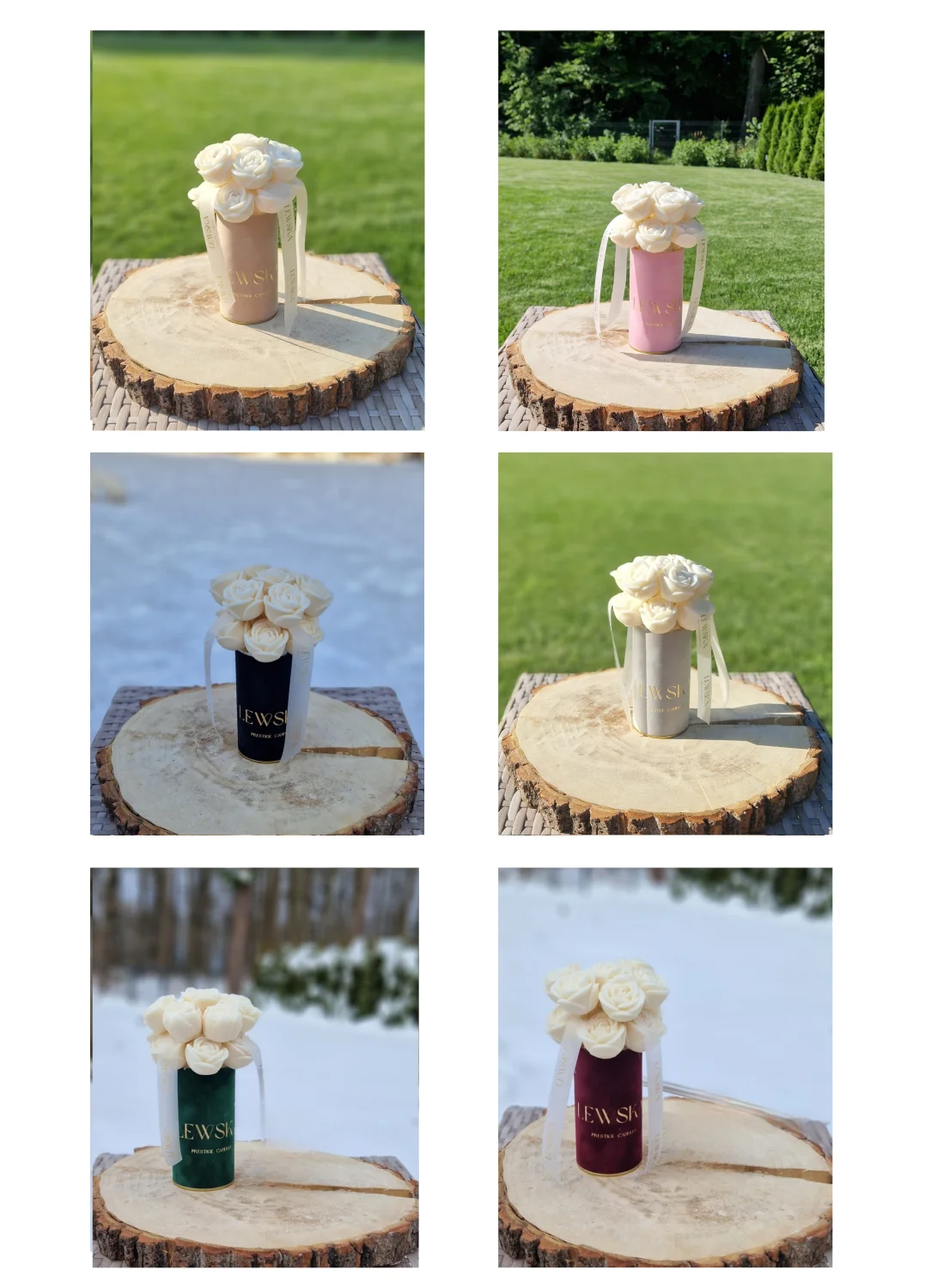 Flowerbox sojowy  S. Kwiaty  mini róże