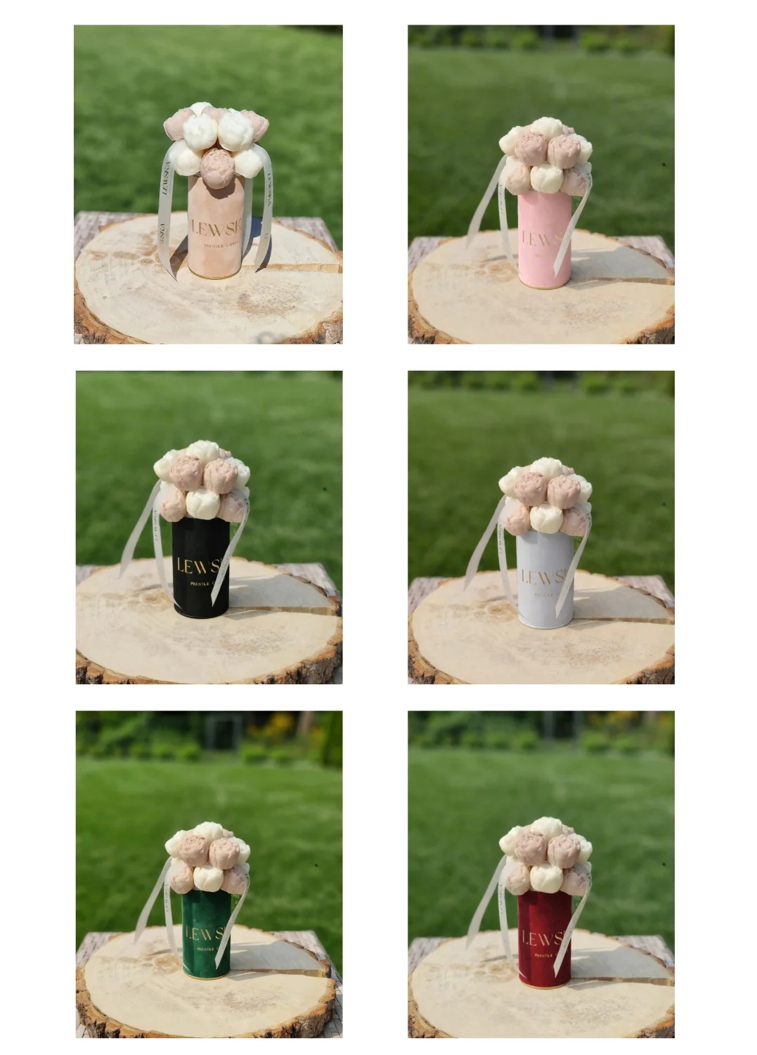 Flowerbox  S-  biało- beżowe mini pąki