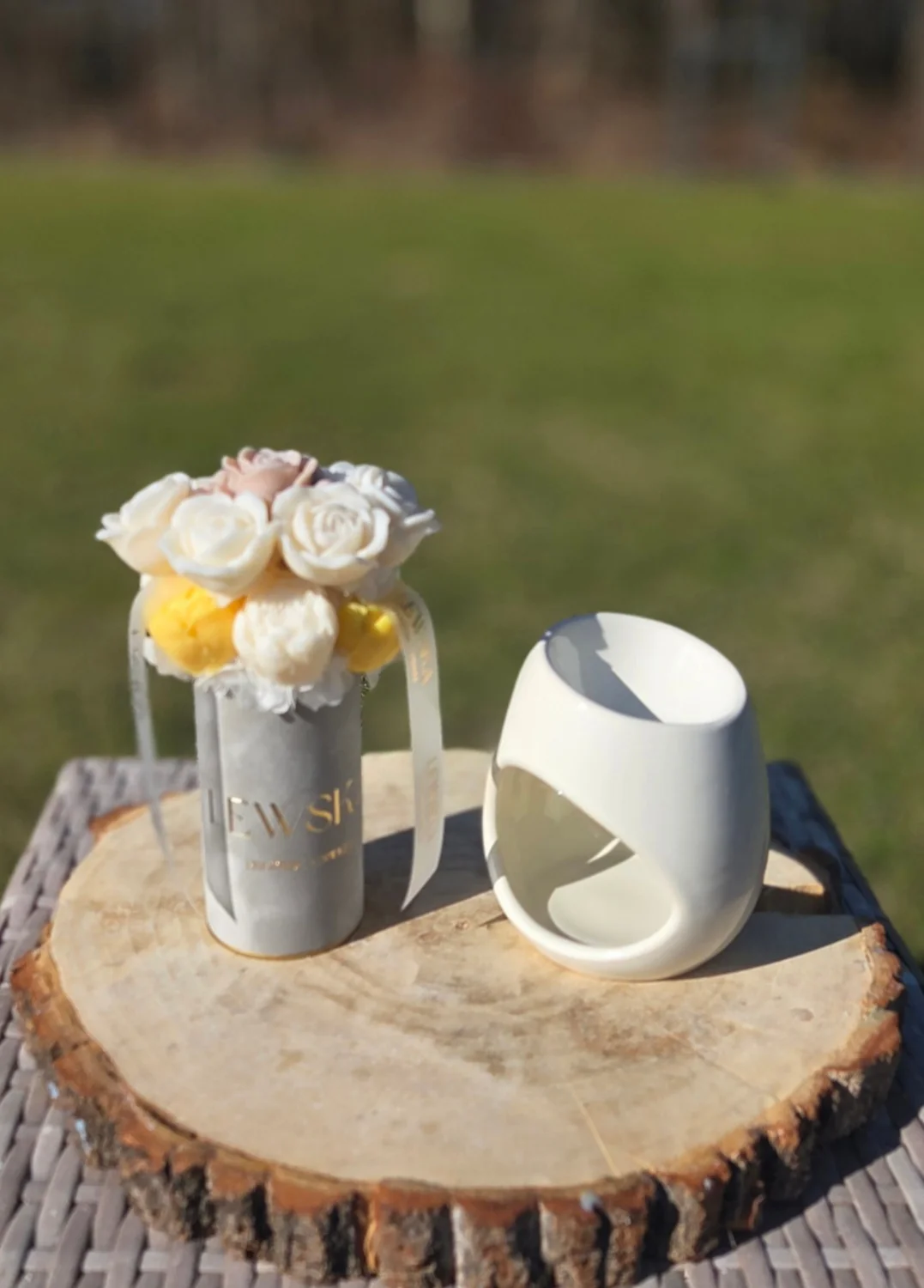 Flowerbox sojowy  S szary wiosna II